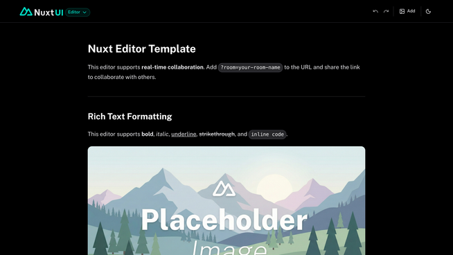 Template Editor screenshot